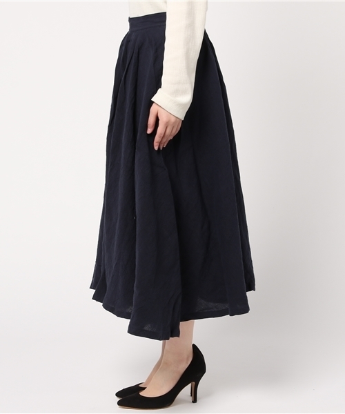 LBC（エルビーシー）の「bul リネンワッシャーサーキュラスカート              （スカート・レディース・レッド/ピンク/ネイビー・MEDIUM）」の5枚目の写真