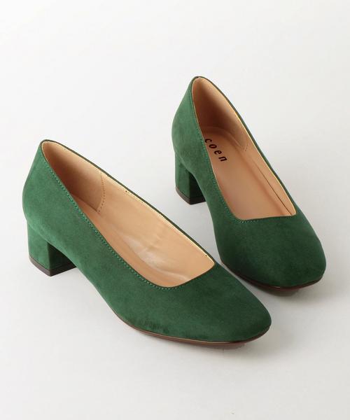 coen(コーエン)の「【『LEE』11月号掲載】チャンキーヒールスクエアパンプス(ブラック / ベージュ⇒ WEB限定カラー)(パンプス・レディース・ブラック/ダークグレー/テラコッタ/ベージュ/ダークグリーン・X-LARGE/SMALL/MEDIUM/LARGE)」の1枚目の写真