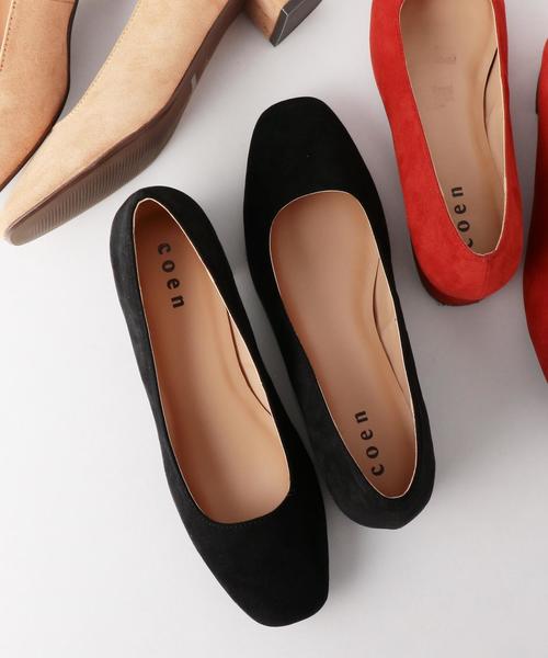 coen(コーエン)の「【『LEE』11月号掲載】チャンキーヒールスクエアパンプス(ブラック / ベージュ⇒ WEB限定カラー)(パンプス・レディース・ブラック/ダークグレー/テラコッタ/ベージュ/ダークグリーン・X-LARGE/SMALL/MEDIUM/LARGE)」の6枚目の写真