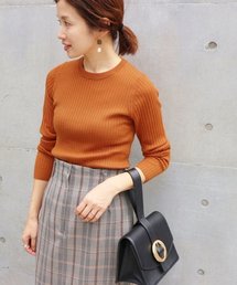 IENA | ハイゲージ リブ クルーネックプルオーバー◆(ニット/セーター)