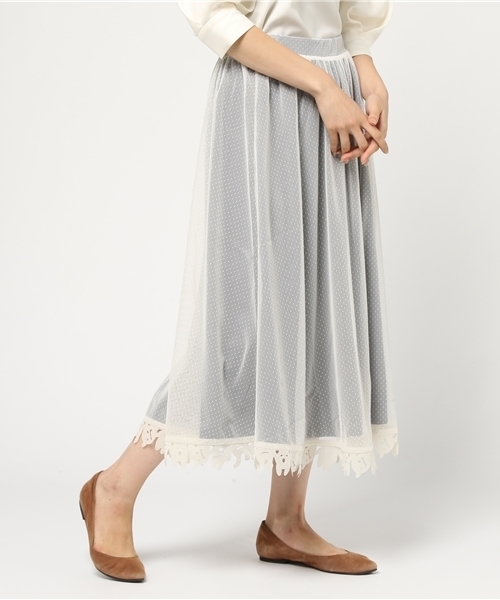 Ne-net(ネネット)の「(S)チュールCOP(スカート・レディース・ブラック/オフホワイト・02)」の2枚目の写真