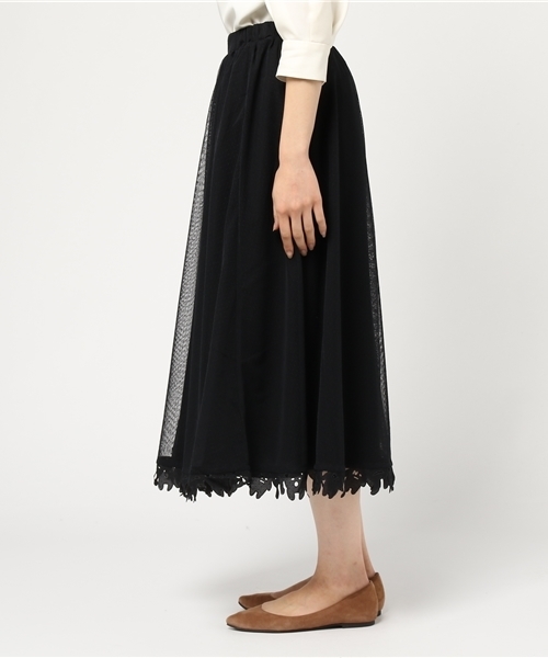 Ne-net(ネネット)の「(S)チュールCOP(スカート・レディース・ブラック/オフホワイト・02)」の7枚目の写真