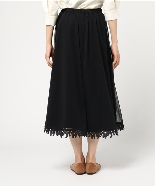 Ne-net(ネネット)の「(S)チュールCOP(スカート・レディース・ブラック/オフホワイト・02)」の6枚目の写真