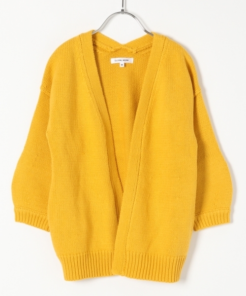GLOBAL WORK（グローバルワーク）の「【キッズ】アラエルザックリカーディガン（カーディガン/ボレロ・キッズ・イエロー/ピンク系その他・LARGE/X-LARGE/XX-LARGE/SMALL/MEDIUM）」の2枚目の写真