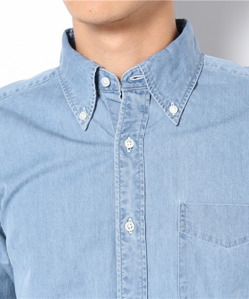 UNITED ARROWS（ユナイテッドアローズ）の「UA ダンガリーボタンダウンシャツ◆（シャツ/ブラウス・メンズ・ライトブルー・SMALL/MEDIUM/LARGE）」の4枚目の写真