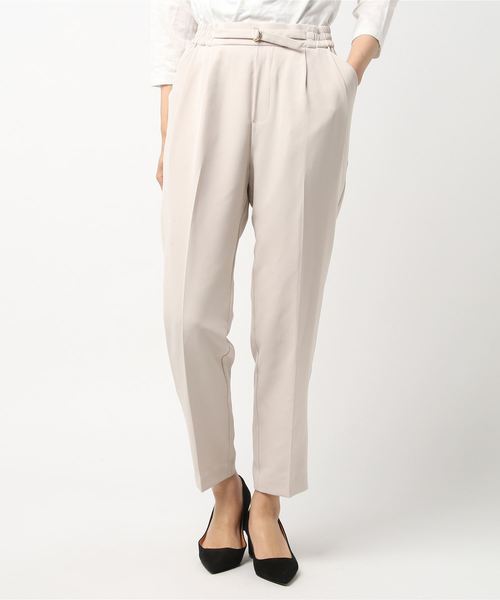 12Twelve Agenda(トゥエルブ アジェンダ)の「ダブルクロステーパードパンツ(スーツパンツ・レディース・ピンクベージュ/ライトグレー/ブラック・M)」の3枚目の写真