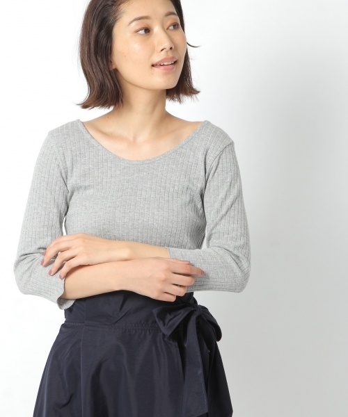 laboratory work（ラボラトリーワーク）の「ラメテレコインナー（Tシャツ/カットソー・レディース・ホワイト/ブラック/杢グレー/サックスブルー・MEDIUM）」の18枚目の写真