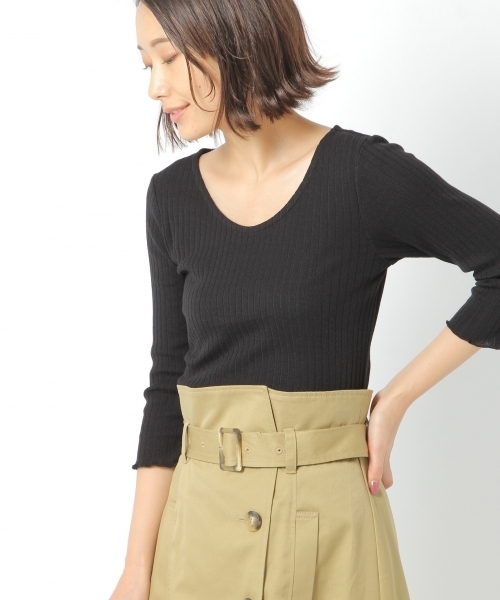 laboratory work（ラボラトリーワーク）の「ラメテレコインナー（Tシャツ/カットソー・レディース・ホワイト/ブラック/杢グレー/サックスブルー・MEDIUM）」の16枚目の写真