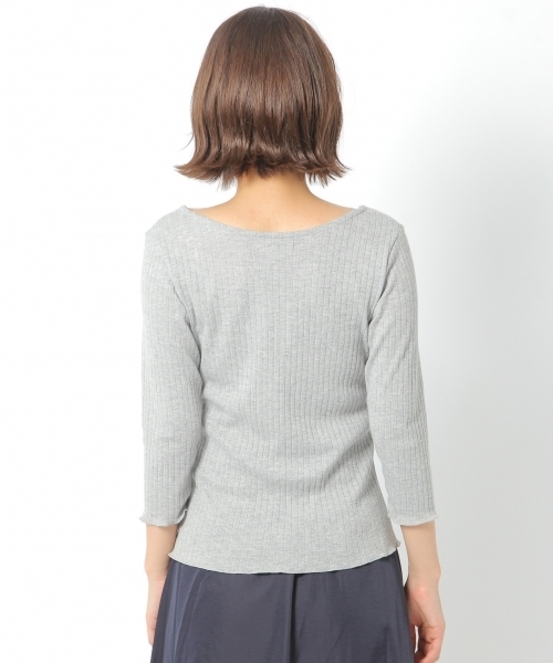 laboratory work（ラボラトリーワーク）の「ラメテレコインナー（Tシャツ/カットソー・レディース・ホワイト/ブラック/杢グレー/サックスブルー・MEDIUM）」の12枚目の写真