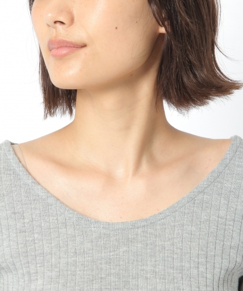 laboratory work（ラボラトリーワーク）の「ラメテレコインナー（Tシャツ/カットソー・レディース・ホワイト/ブラック/杢グレー/サックスブルー・MEDIUM）」の11枚目の写真