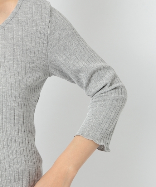 laboratory work（ラボラトリーワーク）の「ラメテレコインナー（Tシャツ/カットソー・レディース・ホワイト/ブラック/杢グレー/サックスブルー・MEDIUM）」の10枚目の写真