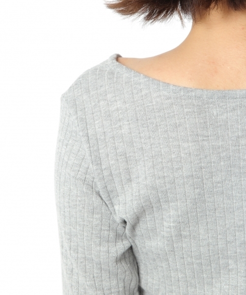 laboratory work（ラボラトリーワーク）の「ラメテレコインナー（Tシャツ/カットソー・レディース・ホワイト/ブラック/杢グレー/サックスブルー・MEDIUM）」の8枚目の写真