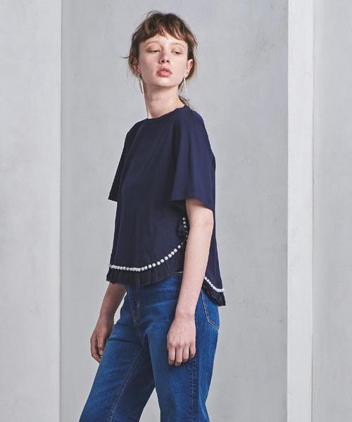 muveil  ミュベール 裾パール Tシャツ カットソー 36 UNITED ARROWS（ユナイテッドアローズ）の「＜MUVEIL（ミュベール