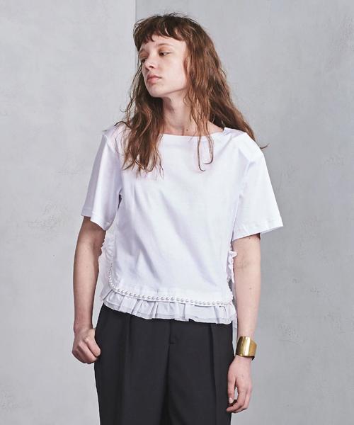 muveil  ミュベール 裾パール Tシャツ カットソー 36 UNITED ARROWS（ユナイテッドアローズ）の「＜MUVEIL（ミュベール