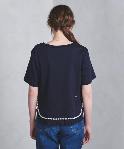 muveil  ミュベール 裾パール Tシャツ カットソー 36 UNITED ARROWS（ユナイテッドアローズ）の「＜MUVEIL（ミュベール
