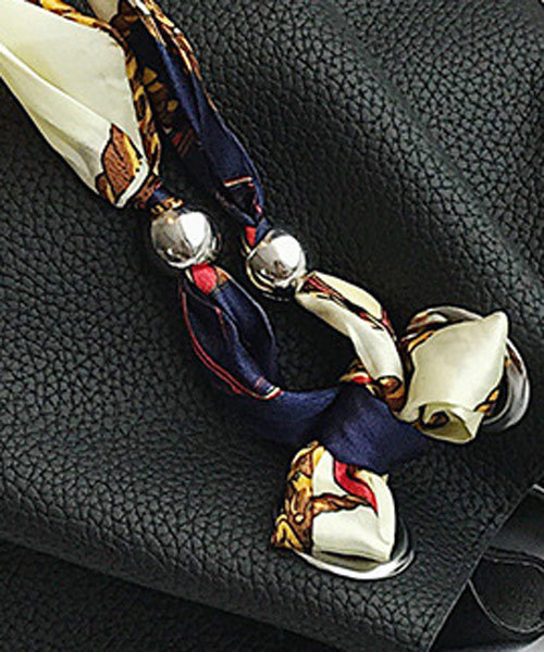 classicalelf（クラシカルエルフ）の「タッセル&スカーフリボン巾着バッグ（ショルダーバッグ・レディース・ブラック/グレー/ブラウン/パープル・FREE）」の9枚目の写真