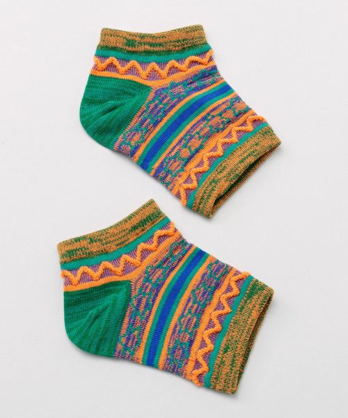 チャイハネ（チャイハネ）の「【チャイハネ】ジオメスターサンダルソックス（ユニセックス）（ソックス/靴下・レディース・グレー/カーキ/ターコイズブルー・FREE）」の3枚目の写真