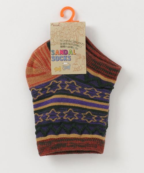 チャイハネ（チャイハネ）の「【チャイハネ】ジオメスターサンダルソックス（ユニセックス）（ソックス/靴下・レディース・グレー/カーキ/ターコイズブルー・FREE）」の6枚目の写真