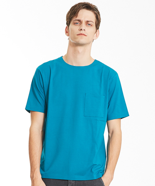 ABAHOUSE（アバハウス）の「【ノンストレス】カラースキーム圧着Tシャツ（Tシャツ/カットソー・メンズ・ホワイト/イエロー/エメラルド・44/46/48）」の3枚目の写真