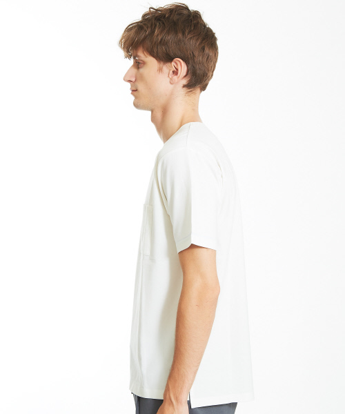 ABAHOUSE（アバハウス）の「【ノンストレス】カラースキーム圧着Tシャツ（Tシャツ/カットソー・メンズ・ホワイト/イエロー/エメラルド・44/46/48）」の5枚目の写真