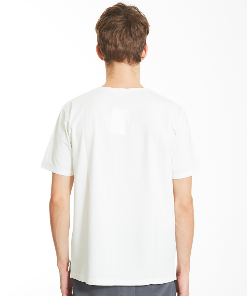 ABAHOUSE（アバハウス）の「【ノンストレス】カラースキーム圧着Tシャツ（Tシャツ/カットソー・メンズ・ホワイト/イエロー/エメラルド・44/46/48）」の6枚目の写真