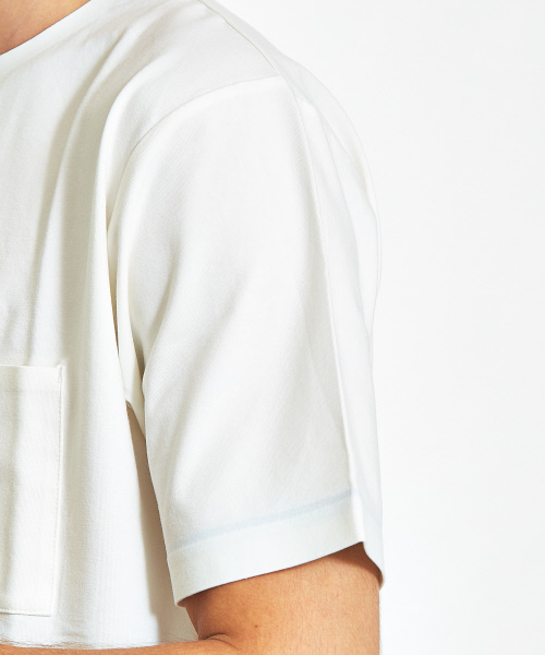 ABAHOUSE（アバハウス）の「【ノンストレス】カラースキーム圧着Tシャツ（Tシャツ/カットソー・メンズ・ホワイト/イエロー/エメラルド・44/46/48）」の9枚目の写真