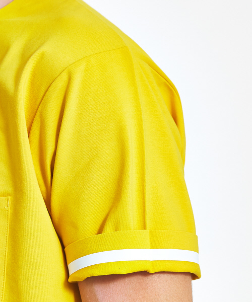 ABAHOUSE（アバハウス）の「【ノンストレス】カラースキーム圧着Tシャツ（Tシャツ/カットソー・メンズ・ホワイト/イエロー/エメラルド・44/46/48）」の16枚目の写真