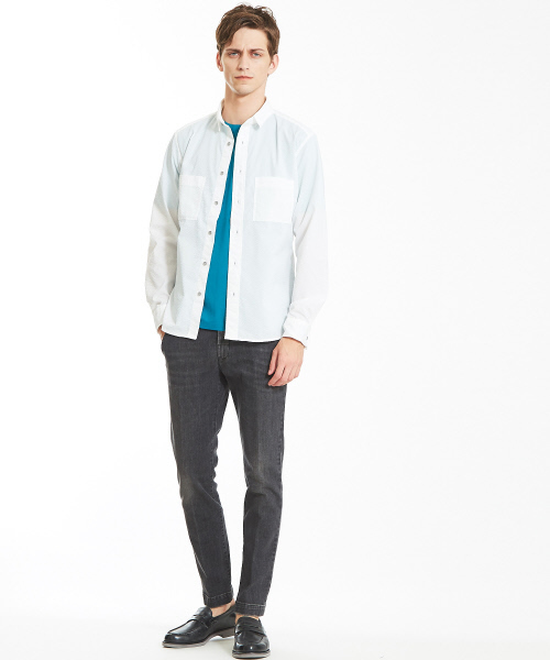 ABAHOUSE（アバハウス）の「【ノンストレス】カラースキーム圧着Tシャツ（Tシャツ/カットソー・メンズ・ホワイト/イエロー/エメラルド・44/46/48）」の21枚目の写真