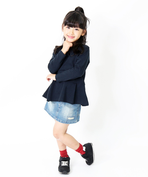 devirock（デビロック）の「厚手もっちりペプラム長袖Tシャツ（Tシャツ/カットソー・キッズ・オフホワイト/スモークピンク/ヘザーチャコール/ネイビー/ブラック/ラベンダー/レッド系その他/イエロー系その他/レッド系その他2・160cm/80ｃｍ/120cm/140cm/130cm/110cm/100cm/90cm/150cm）」の13枚目の写真