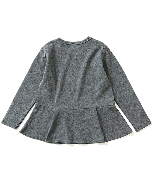 devirock（デビロック）の「厚手もっちりペプラム長袖Tシャツ（Tシャツ/カットソー・キッズ・オフホワイト/スモークピンク/ヘザーチャコール/ネイビー/ブラック/ラベンダー/レッド系その他/イエロー系その他/レッド系その他2・160cm/80ｃｍ/120cm/140cm/130cm/110cm/100cm/90cm/150cm）」の17枚目の写真