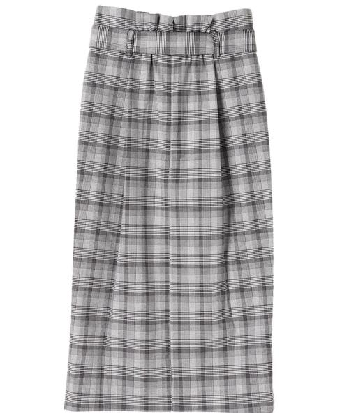 YECCA VECCA（イェッカヴェッカ）の「フロント釦チェック柄スカート（スカート・レディース・ブラック/ブラウン/グレー・FREE）」の8枚目の写真