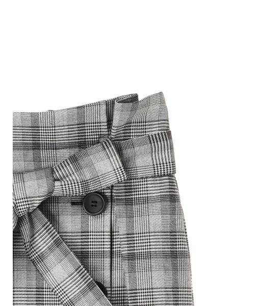 YECCA VECCA（イェッカヴェッカ）の「フロント釦チェック柄スカート（スカート・レディース・ブラック/ブラウン/グレー・FREE）」の10枚目の写真