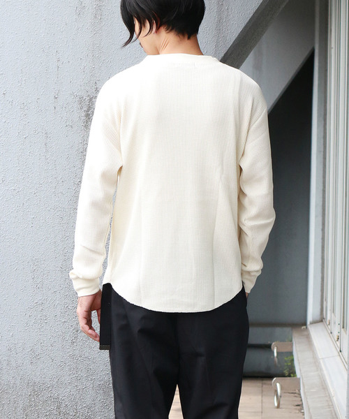 Confirm（コンファーム）の「Confirm / コンファーム ロングアームワッフルプルオーバー（Tシャツ/カットソー・メンズ・ブラック/ホワイト/グレー・L/M）」の21枚目の写真