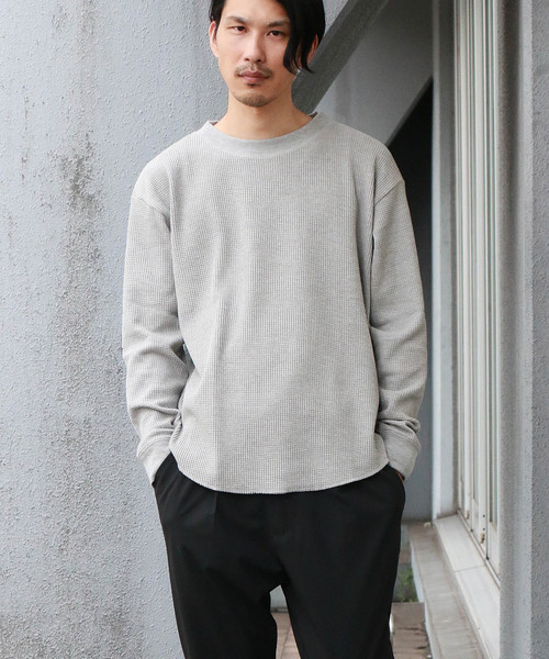 Confirm（コンファーム）の「Confirm / コンファーム ロングアームワッフルプルオーバー（Tシャツ/カットソー・メンズ・ブラック/ホワイト/グレー・L/M）」の17枚目の写真