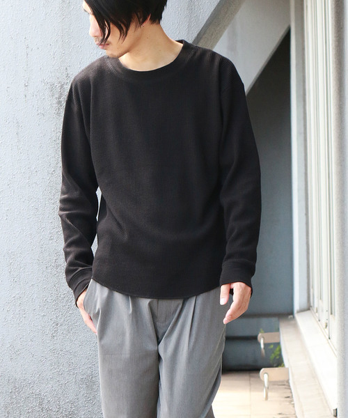 Confirm（コンファーム）の「Confirm / コンファーム ロングアームワッフルプルオーバー（Tシャツ/カットソー・メンズ・ブラック/ホワイト/グレー・L/M）」の10枚目の写真