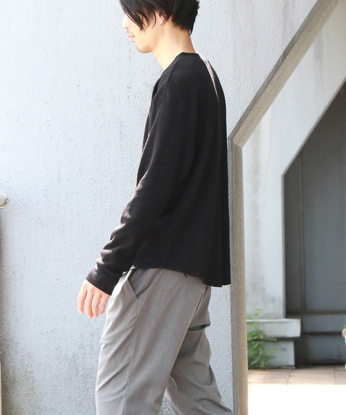 Confirm（コンファーム）の「Confirm / コンファーム ロングアームワッフルプルオーバー（Tシャツ/カットソー・メンズ・ブラック/ホワイト/グレー・L/M）」の9枚目の写真