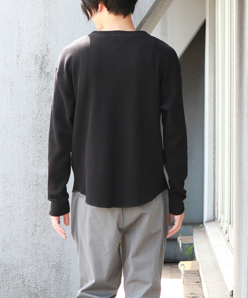 Confirm（コンファーム）の「Confirm / コンファーム ロングアームワッフルプルオーバー（Tシャツ/カットソー・メンズ・ブラック/ホワイト/グレー・L/M）」の8枚目の写真