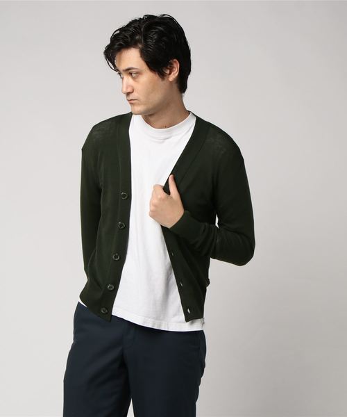 Letroyes（ルトロワ）の「Letroyes Vネックウールカーディガン（カーディガン/ボレロ・メンズ・チャコールグレー/ネイビー/グリーン系その他・M/L/S）」の2枚目の写真