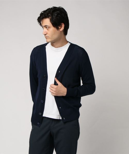 Letroyes（ルトロワ）の「Letroyes Vネックウールカーディガン（カーディガン/ボレロ・メンズ・チャコールグレー/ネイビー/グリーン系その他・M/L/S）」の3枚目の写真