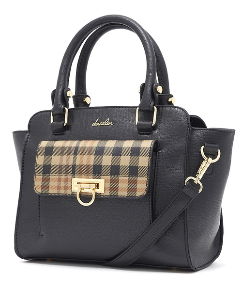 dazzlin（ダズリン）の「【dazzlin】チェックハンドBAG（ハンドバッグ・レディース・ブラック/ネイビー/ベージュ系その他・FREE）」の2枚目の写真