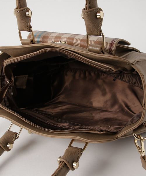dazzlin（ダズリン）の「【dazzlin】チェックハンドBAG（ハンドバッグ・レディース・ブラック/ネイビー/ベージュ系その他・FREE）」の6枚目の写真