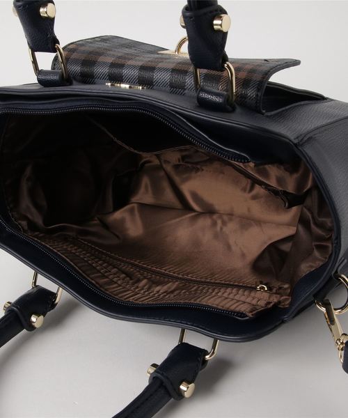 dazzlin（ダズリン）の「【dazzlin】チェックハンドBAG（ハンドバッグ・レディース・ブラック/ネイビー/ベージュ系その他・FREE）」の7枚目の写真