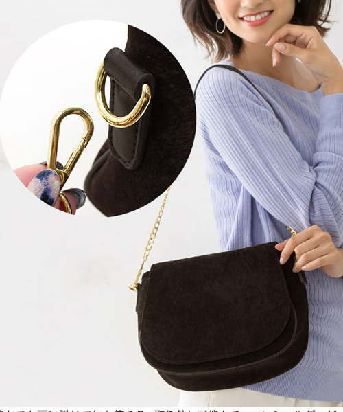 Pierrot（ピエロ）の「フラップデザインチェーンショルダーバック（ショルダーバッグ・レディース・ブラック/ブラウン/ワイン・FREE）」の15枚目の写真