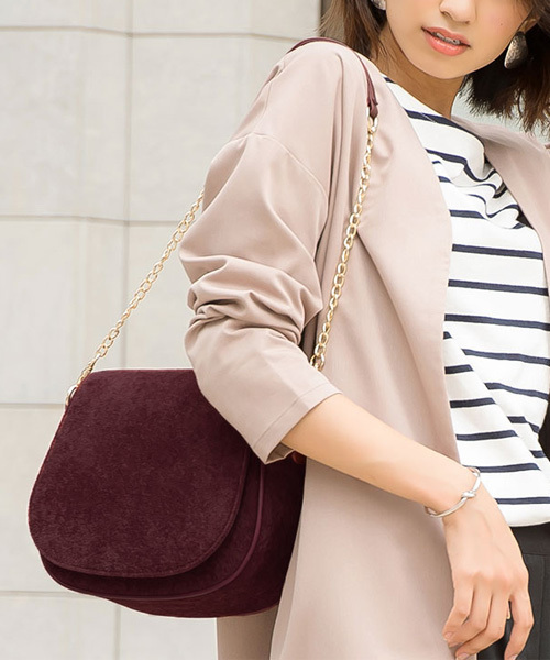 Pierrot（ピエロ）の「フラップデザインチェーンショルダーバック（ショルダーバッグ・レディース・ブラック/ブラウン/ワイン・FREE）」の7枚目の写真