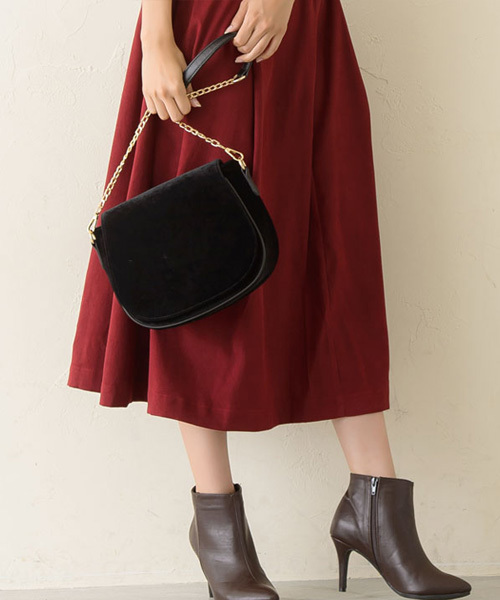 Pierrot（ピエロ）の「フラップデザインチェーンショルダーバック（ショルダーバッグ・レディース・ブラック/ブラウン/ワイン・FREE）」の9枚目の写真