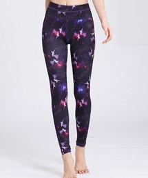 レディースのレギンス/スパッツ（パープル/紫色系・花柄・ボタニカル柄