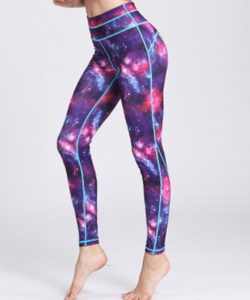 セール】レディース カラフルフィットネスウェア ヨガパンツレギンス