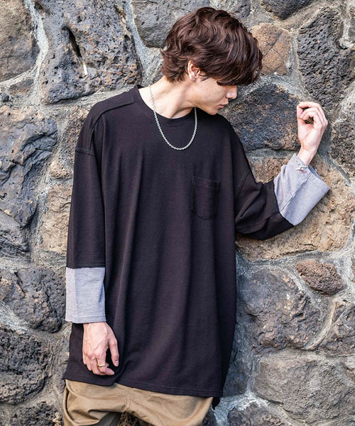 glamb(グラム)の「【glamb】Moss big CS(Tシャツ/カットソー・メンズ・ブラック/グレー・0/1/2/3/4)」の1枚目の写真