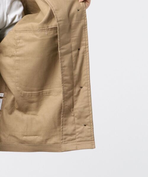 STYLEBLOCK（スタイルブロック）の「ガーゼツイルオープンカラーサファリジャケット（その他アウター・レディース・マスタード/ベージュ/ピンク/カーキ・M）」の7枚目の写真