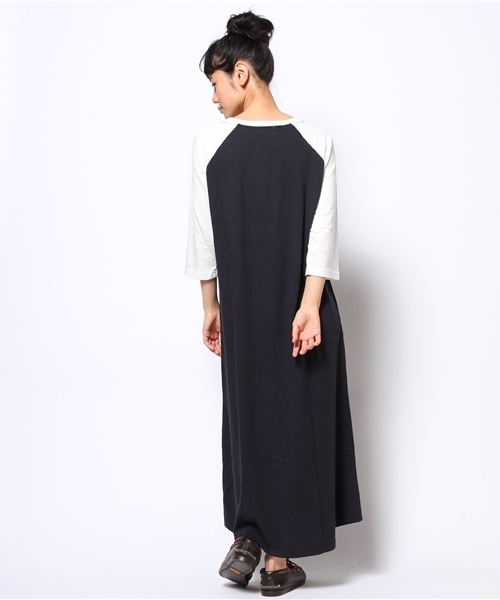 BEAMS BOY（ビームスボーイ）の「○BEAMS BOY / ポケット付き ラグラン ワンピース **（ワンピース・レディース・グレー/ネイビー・ONE SIZE）」の7枚目の写真